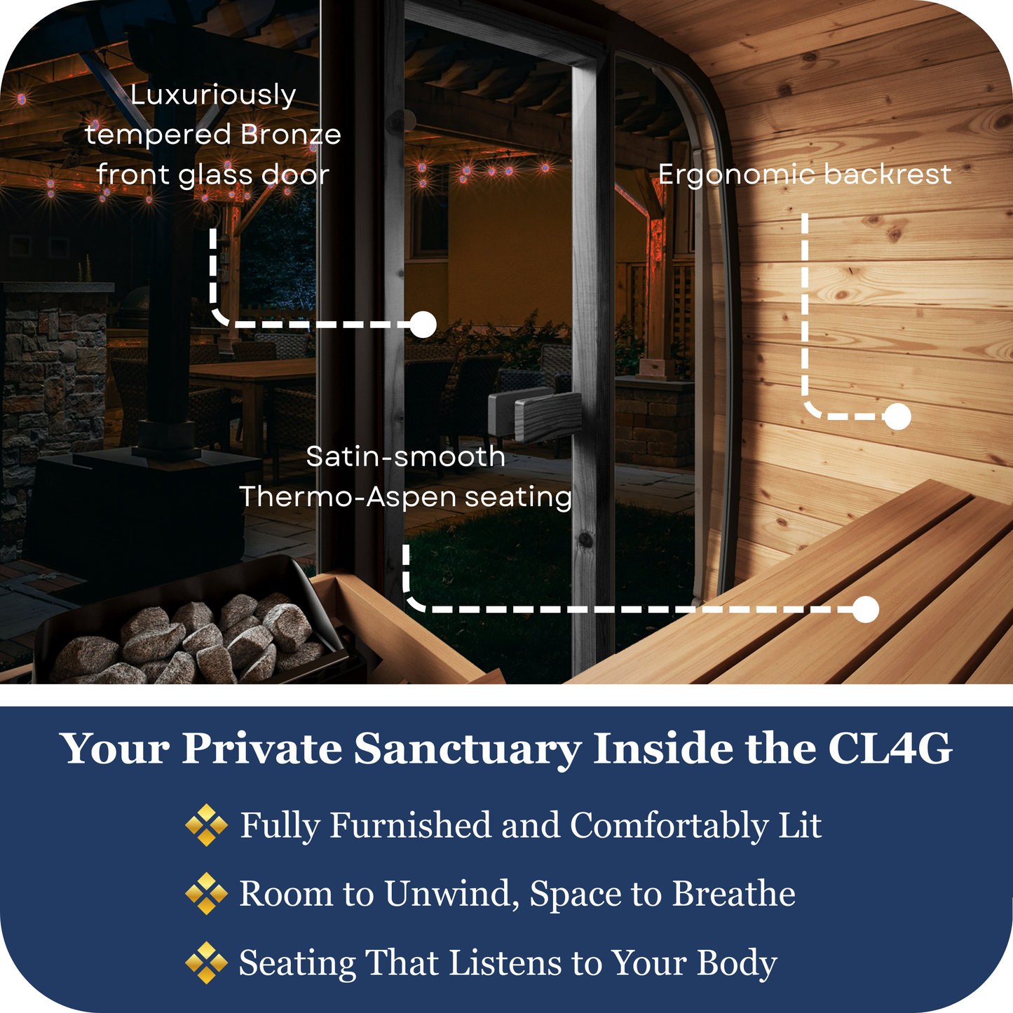 SaunaLife CL4G Outdoor Cube Sauna (3 Person)