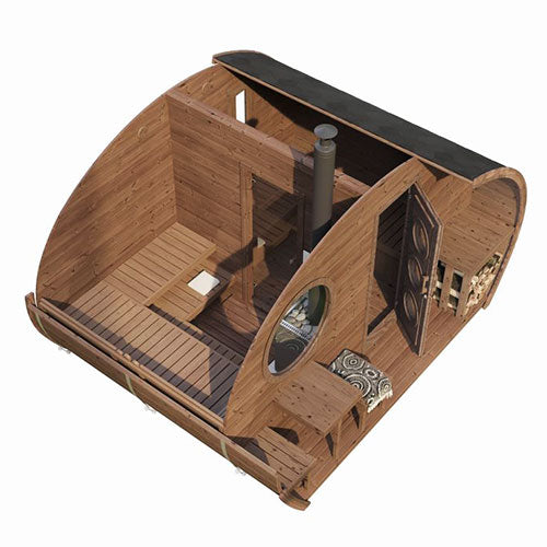 SaunaLife G11 2-Room Outdoor Home Sauna Kit SaunaLife Model G11