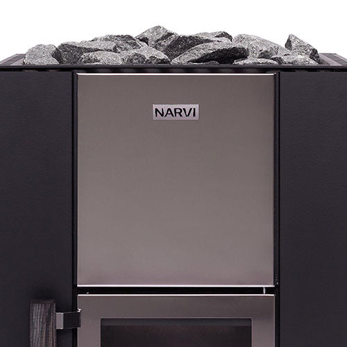 16kW Narvi Kuru Wood-Burning Heater + $30 Narvi Split-Face Stones (2 orders of stones) + $65 Narvi Round Stones (2 order of stones