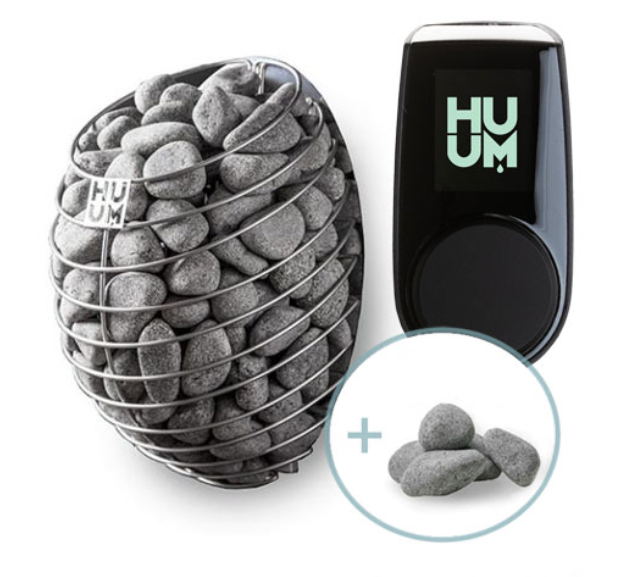 Huum Drop 7.5 Electric Heater + Huum UKU Local Heater control without UKU WiFi + Huum Stones 24 (4 orders of sauna stones)
