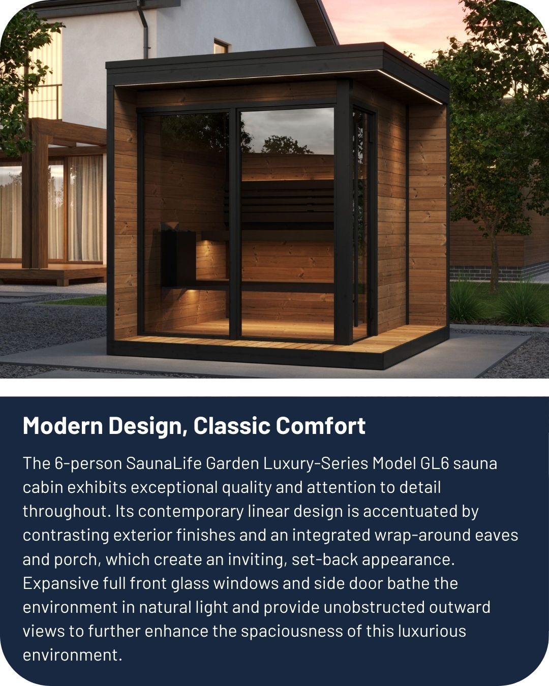 SaunaLife GL6 Outdoor Sauna (6 Person)