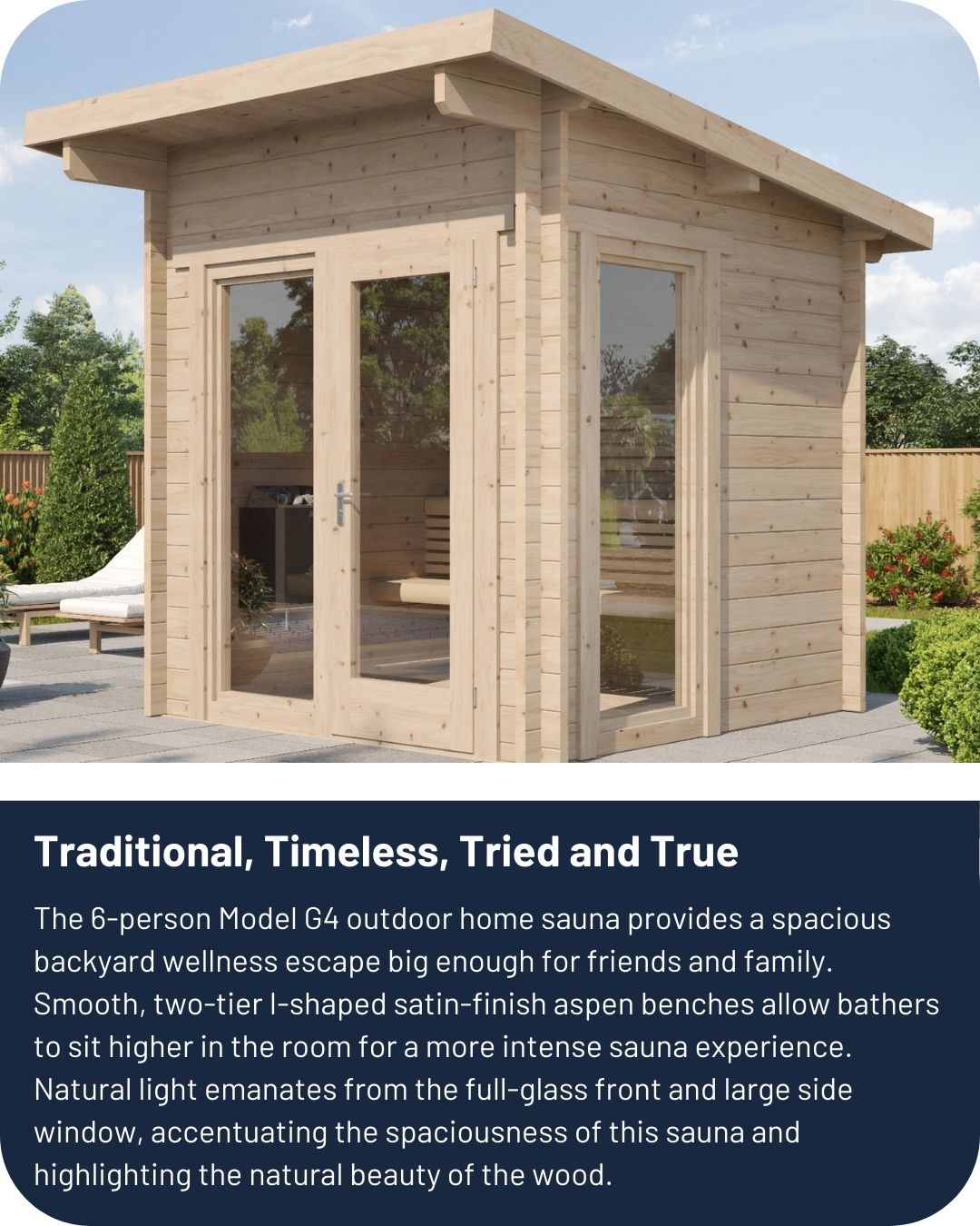 SaunaLife Model G4 Outdoor Sauna (6 person)