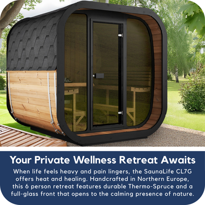 SaunaLife CL7G Outdoor Cube Sauna (6 person)