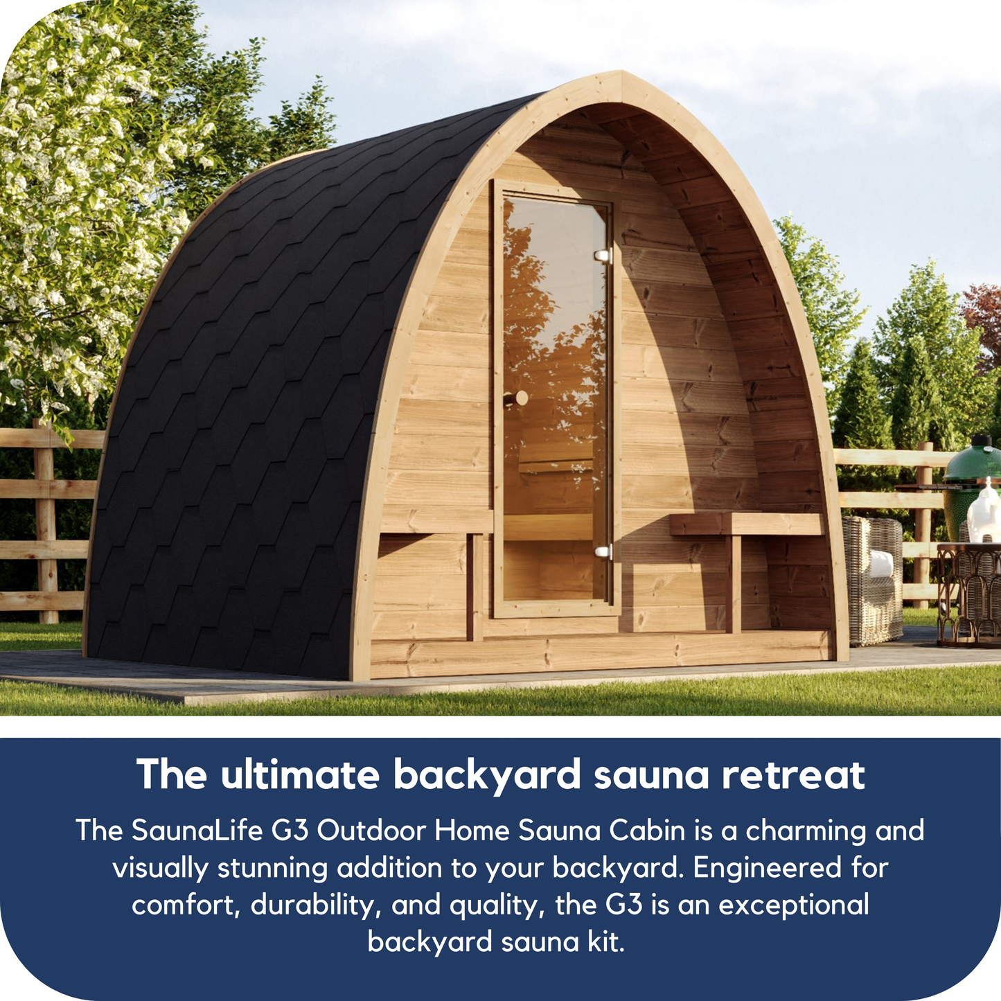 SaunaLife G3 Outdoor Home Sauna Kit (6 Person)