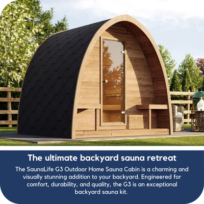 SaunaLife G3 Outdoor Home Sauna Kit (6 Person)