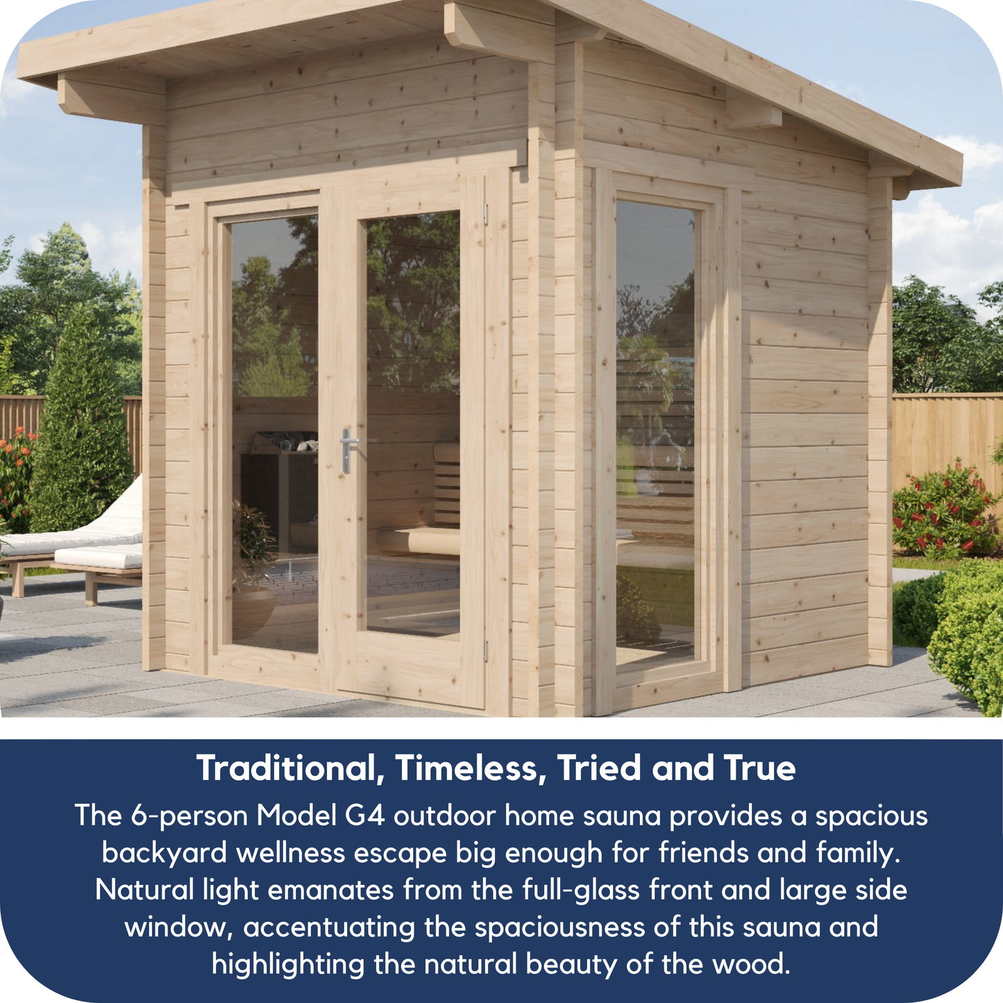 SaunaLife Model G4 Outdoor Sauna (6 person)