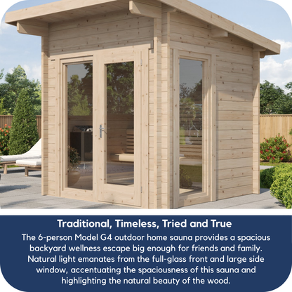 SaunaLife Model G4 Outdoor Sauna (6 person)