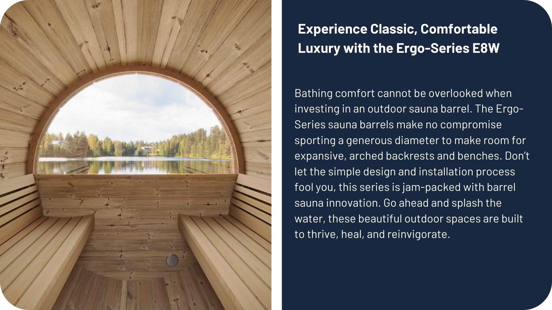 SaunaLife Model E8W Sauna Barrel-Window