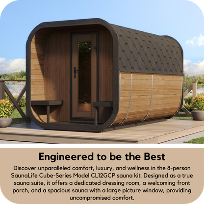 SaunaLife CL12GCP Outdoor Cube Sauna (8 Person)