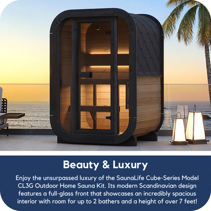 SaunaLife CL3G Outdoor Cube Sauna (2 Person)
