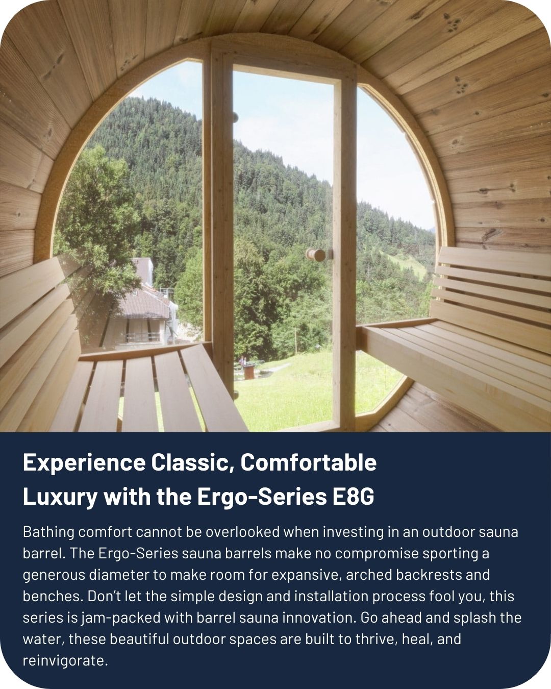 SaunaLife Model E8 Sauna Barrel