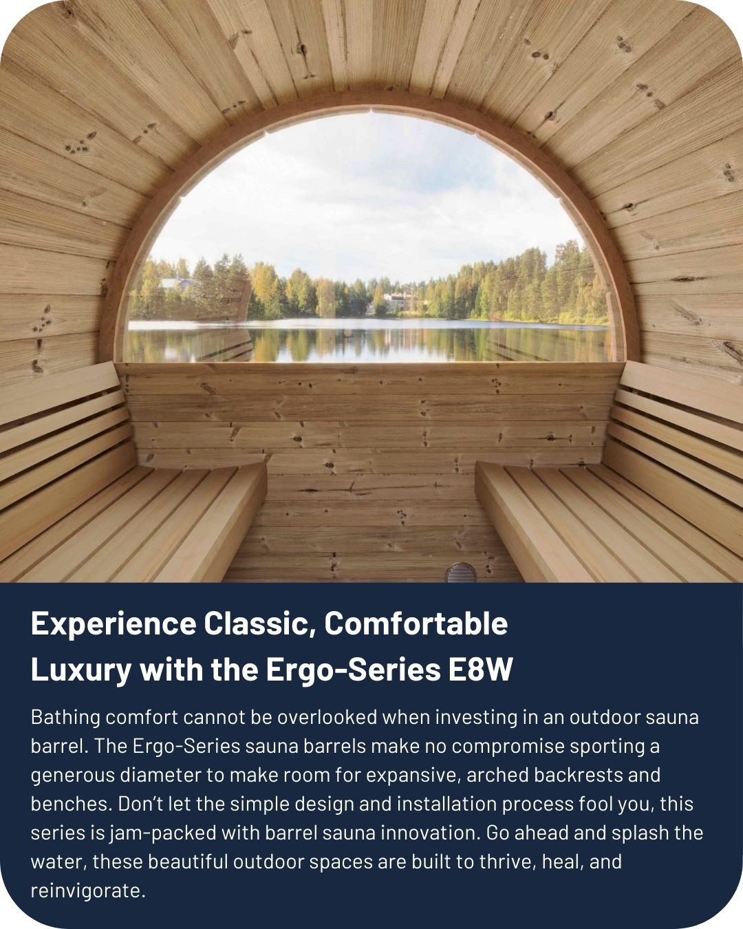 SaunaLife Model E8W Sauna Barrel-Window