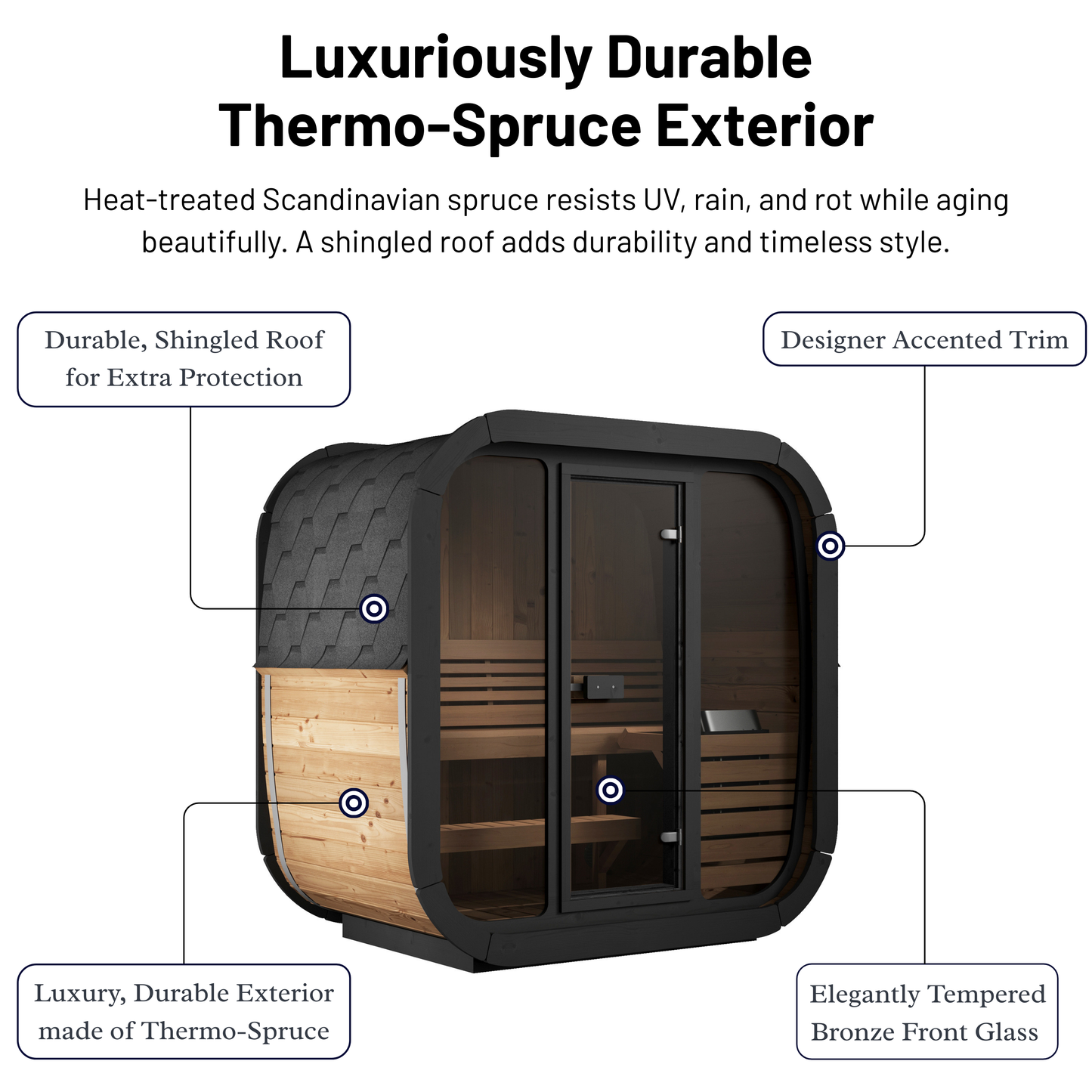 SaunaLife CL4G Outdoor Cube Sauna (3 Person)