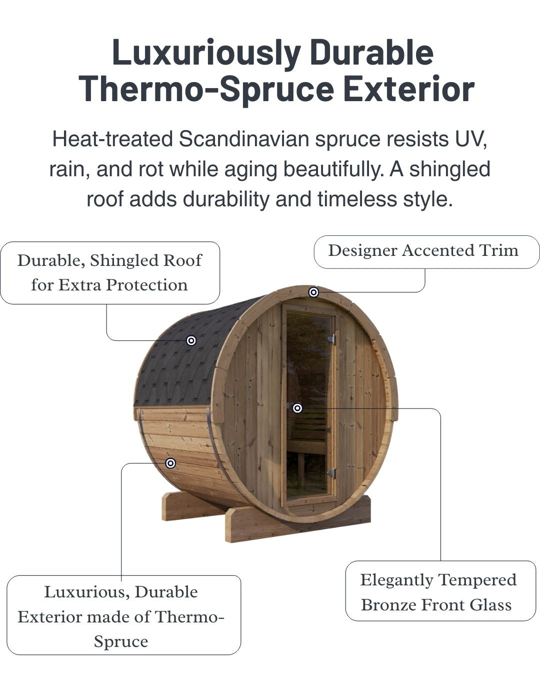 SaunaLife Model E8W Sauna Barrel-Window