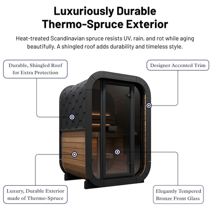 SaunaLife CL3G Outdoor Cube Sauna (2 Person)