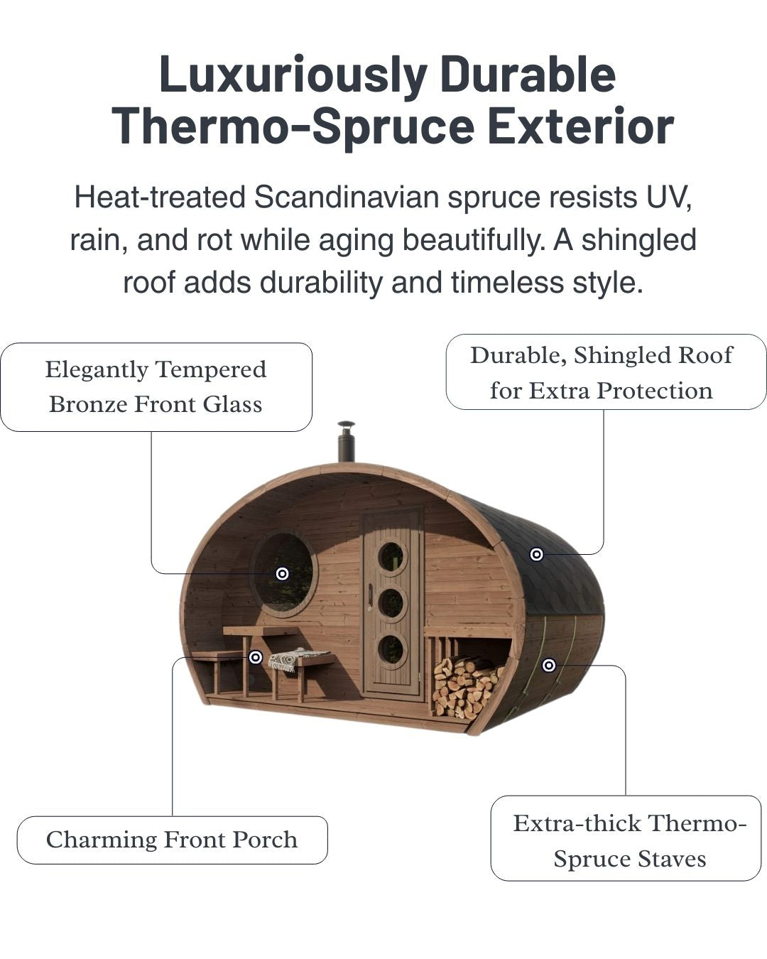 SaunaLife G11 2-Room Outdoor Home Sauna Kit SaunaLife Model G11