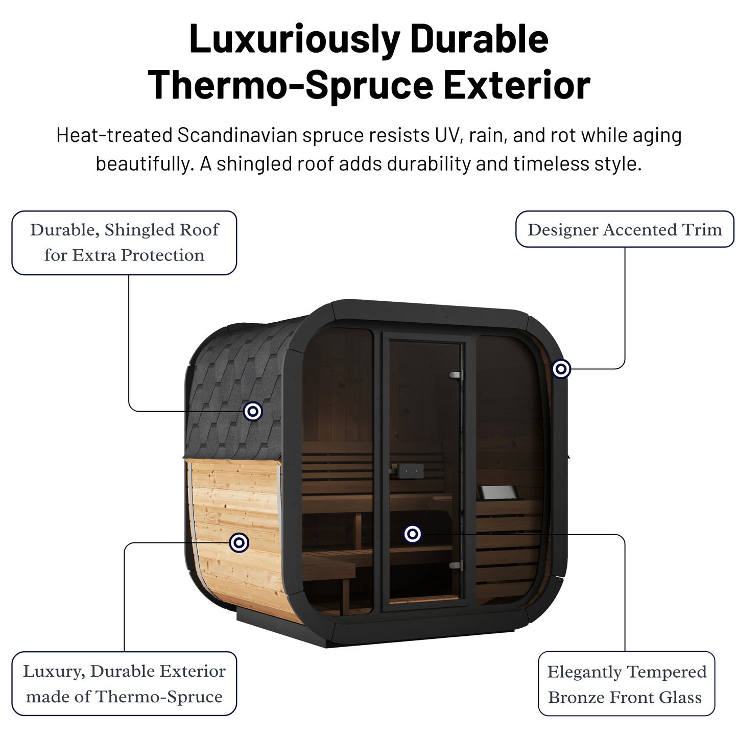SaunaLife CL5G Outdoor Cube Sauna (4 Person)