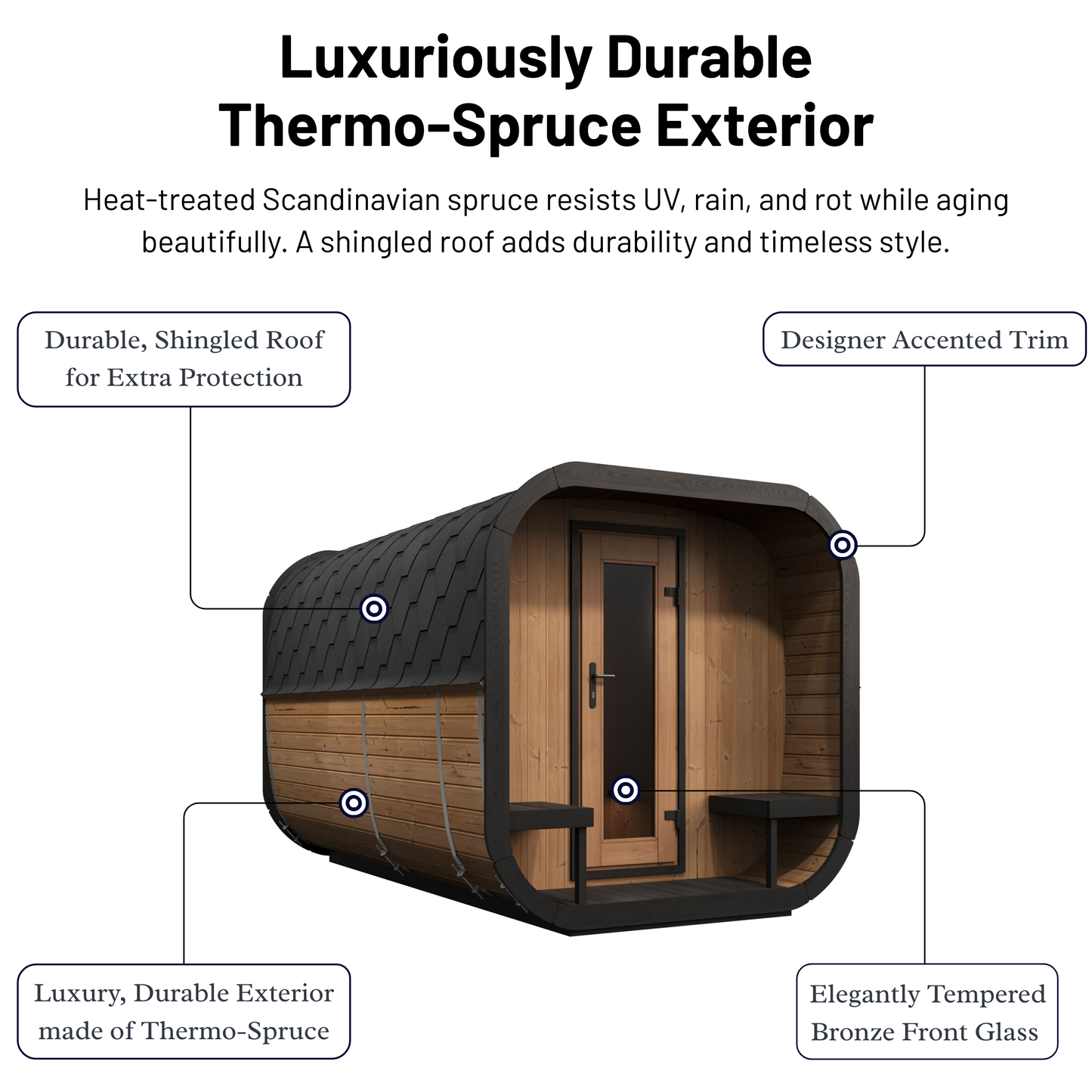 SaunaLife CL12GCP Outdoor Cube Sauna (8 Person)