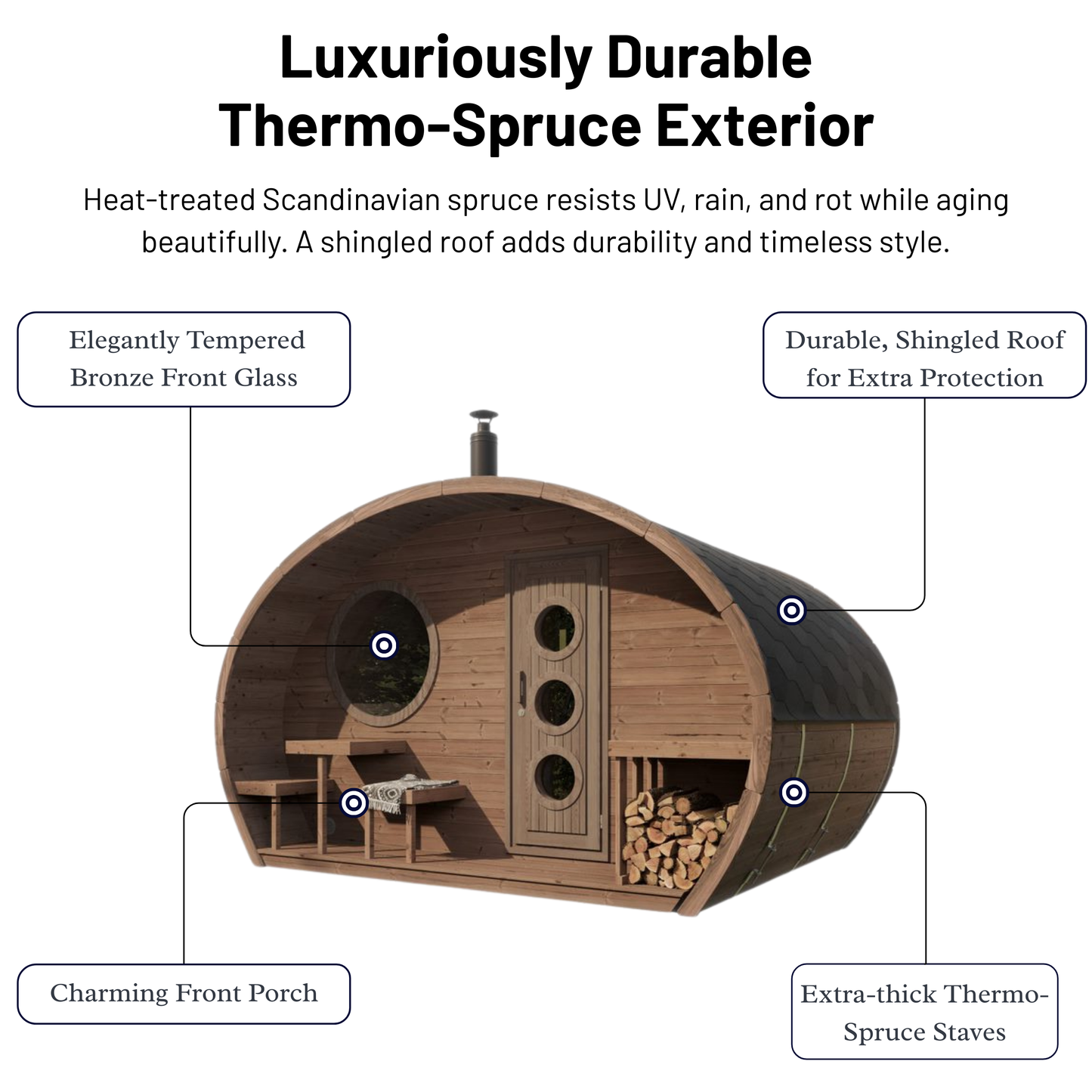 SaunaLife G11 2-Room Outdoor Sauna (8 Person)