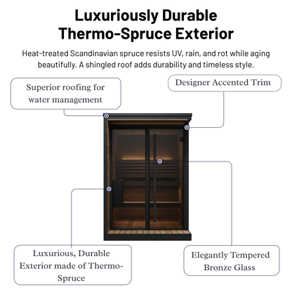 SaunaLife GL6 Outdoor Sauna (6 Person)