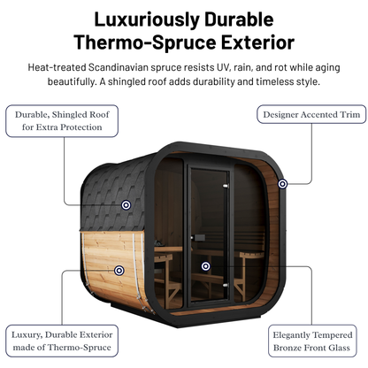 SaunaLife CL7G Outdoor Cube Sauna (6 person)