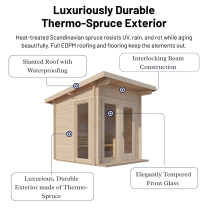 SaunaLife Model G4 Outdoor Sauna (6 person)