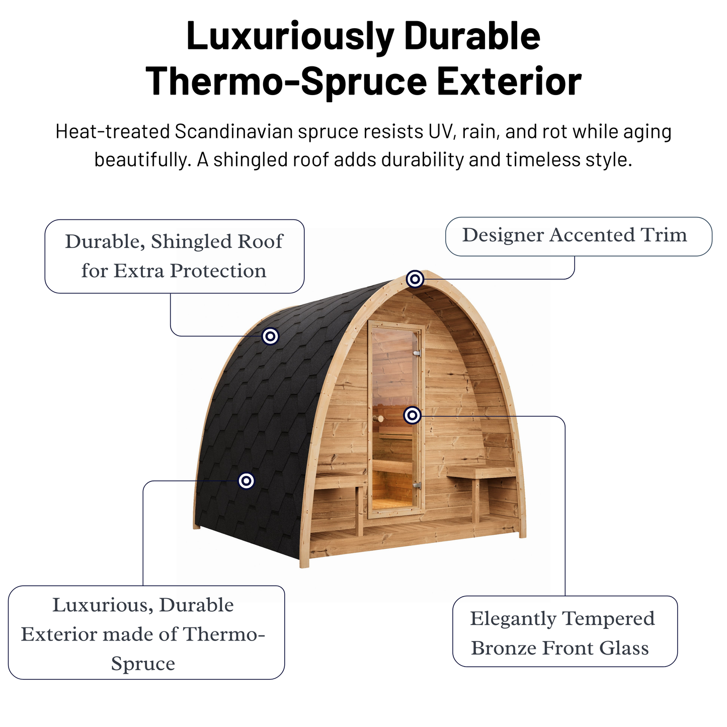 SaunaLife G3 Outdoor Home Sauna Kit (6 Person)
