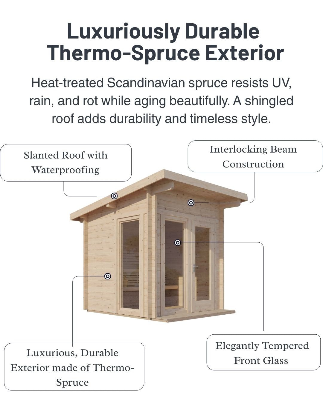 SaunaLife Model G4 Outdoor Sauna (6 person)