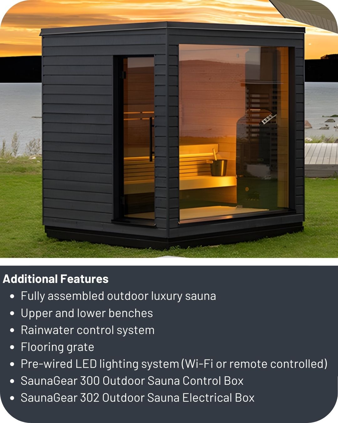 SaunaLife Model G6 Pre-Assembled Outdoor Home Sauna