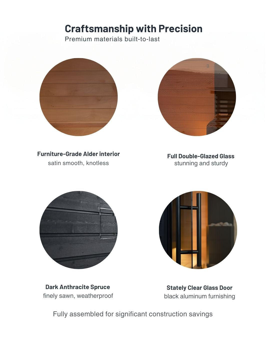 SaunaLife Model G6 Pre-Assembled Outdoor Home Sauna