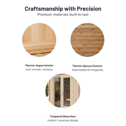 SaunaLife Model G4 Outdoor Sauna (6 person)