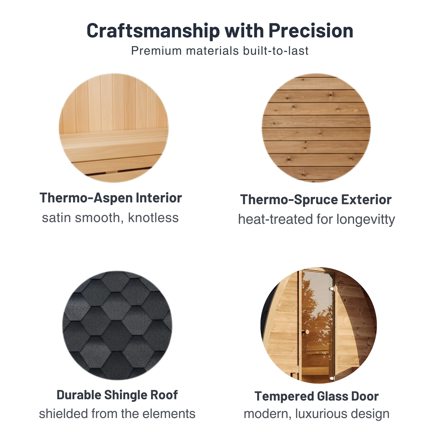 SaunaLife G3 Outdoor Home Sauna Kit (6 Person)