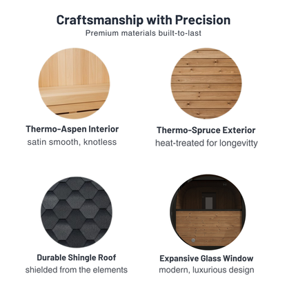 SaunaLife CL12GCP Outdoor Cube Sauna (8 Person)