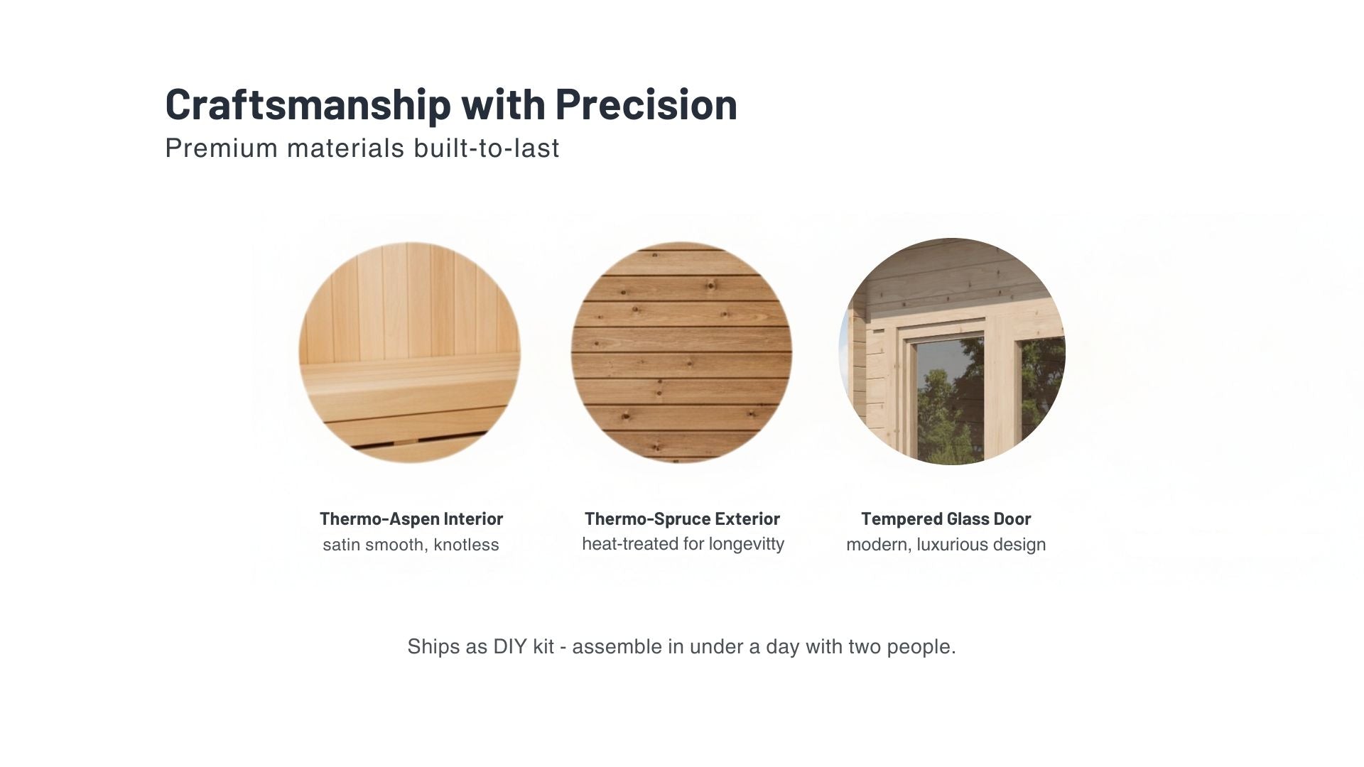 SaunaLife Model G4 Outdoor Home Sauna Kit