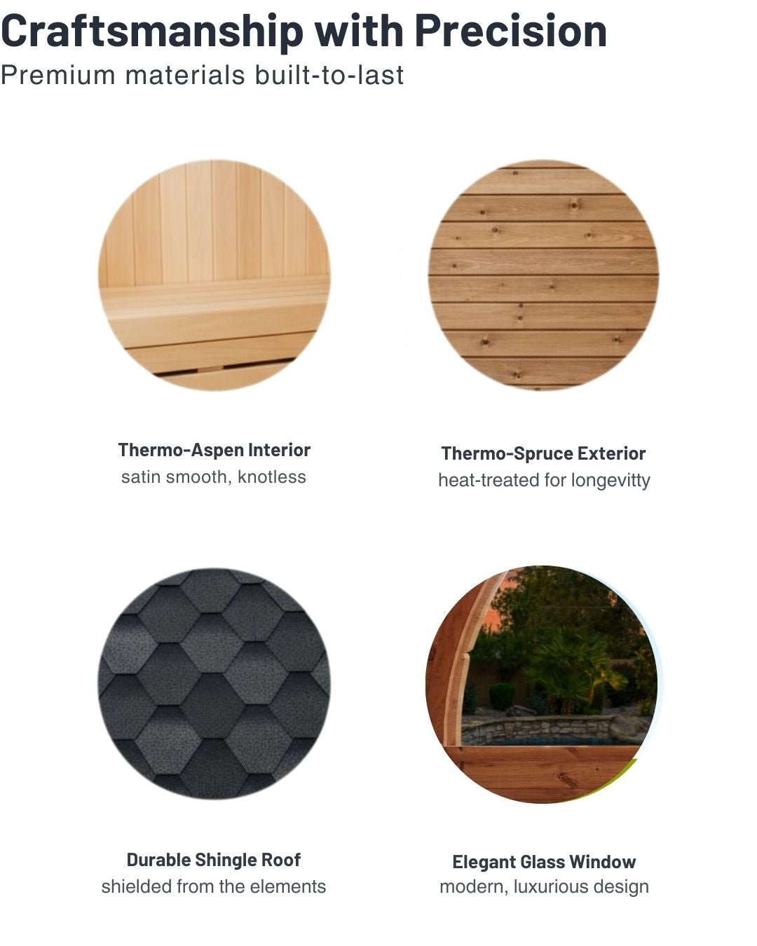 SaunaLife Model E7W Sauna Barrel-Window