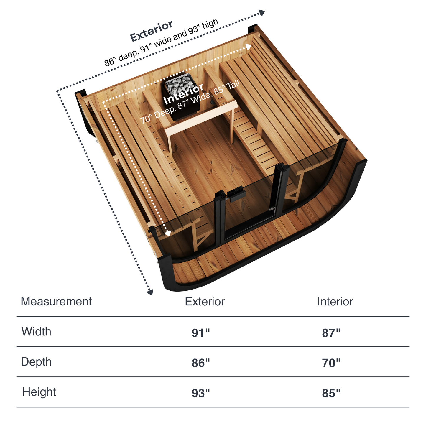 SaunaLife CL7G Outdoor Cube Sauna (6 person)