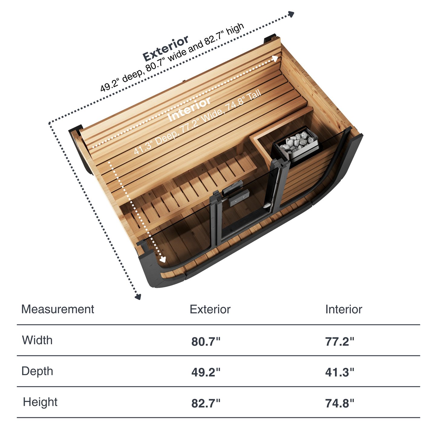 SaunaLife CL4G Outdoor Cube Sauna (3 Person)