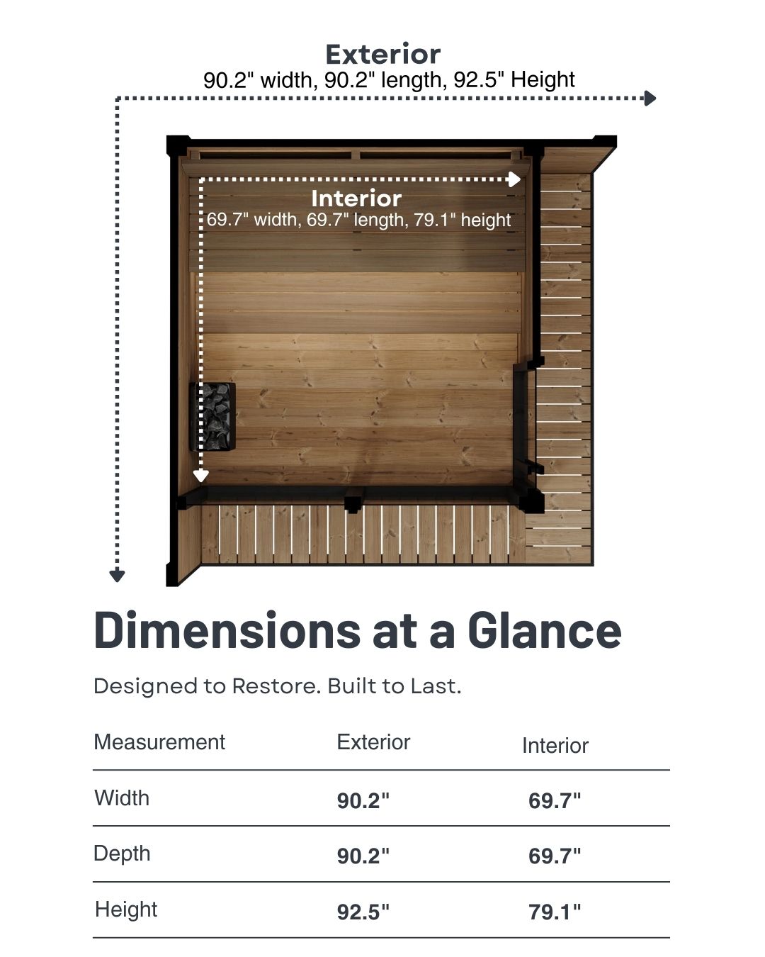SaunaLife GL6 Outdoor Sauna (6 Person)