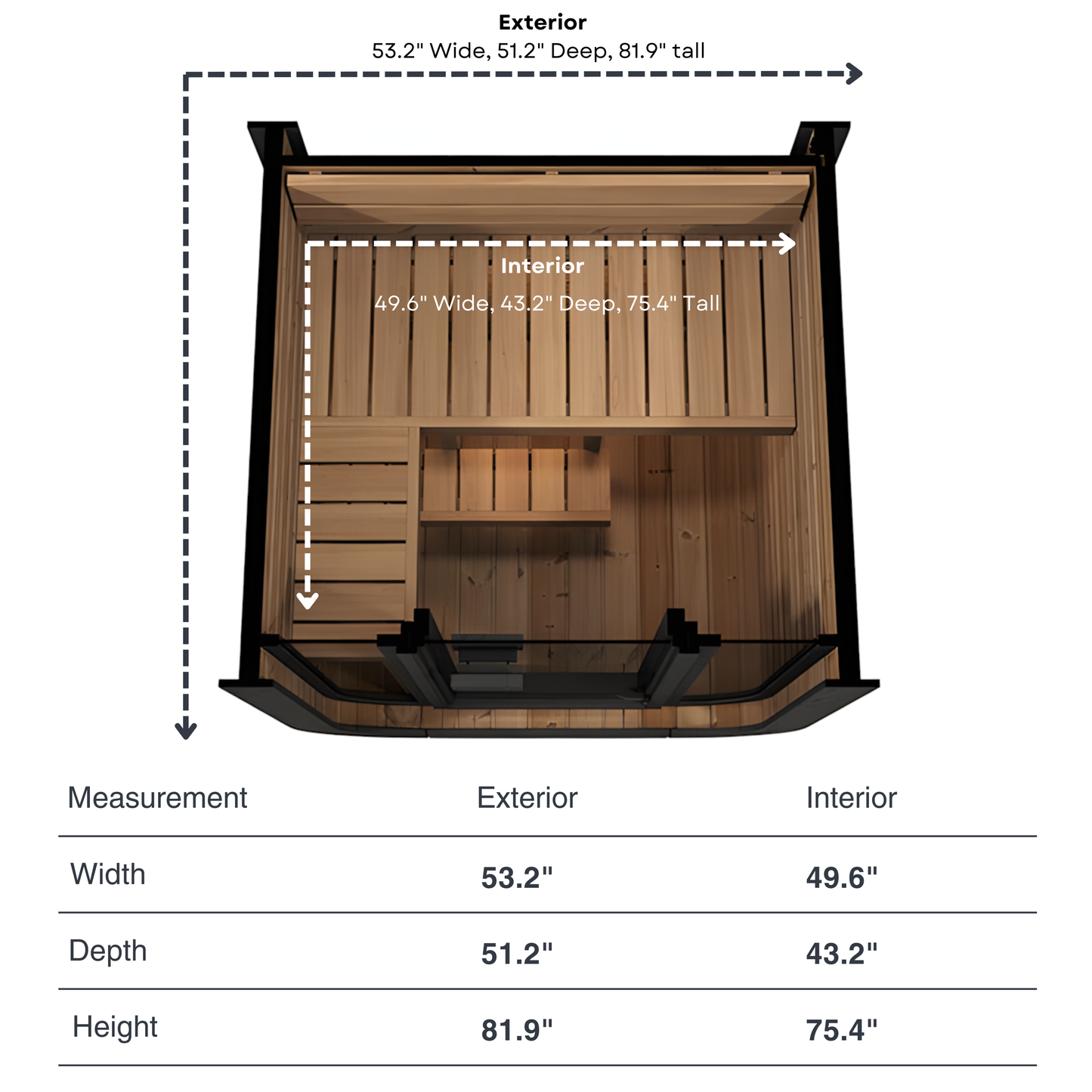 SaunaLife CL3G Outdoor Cube Sauna (2 Person)
