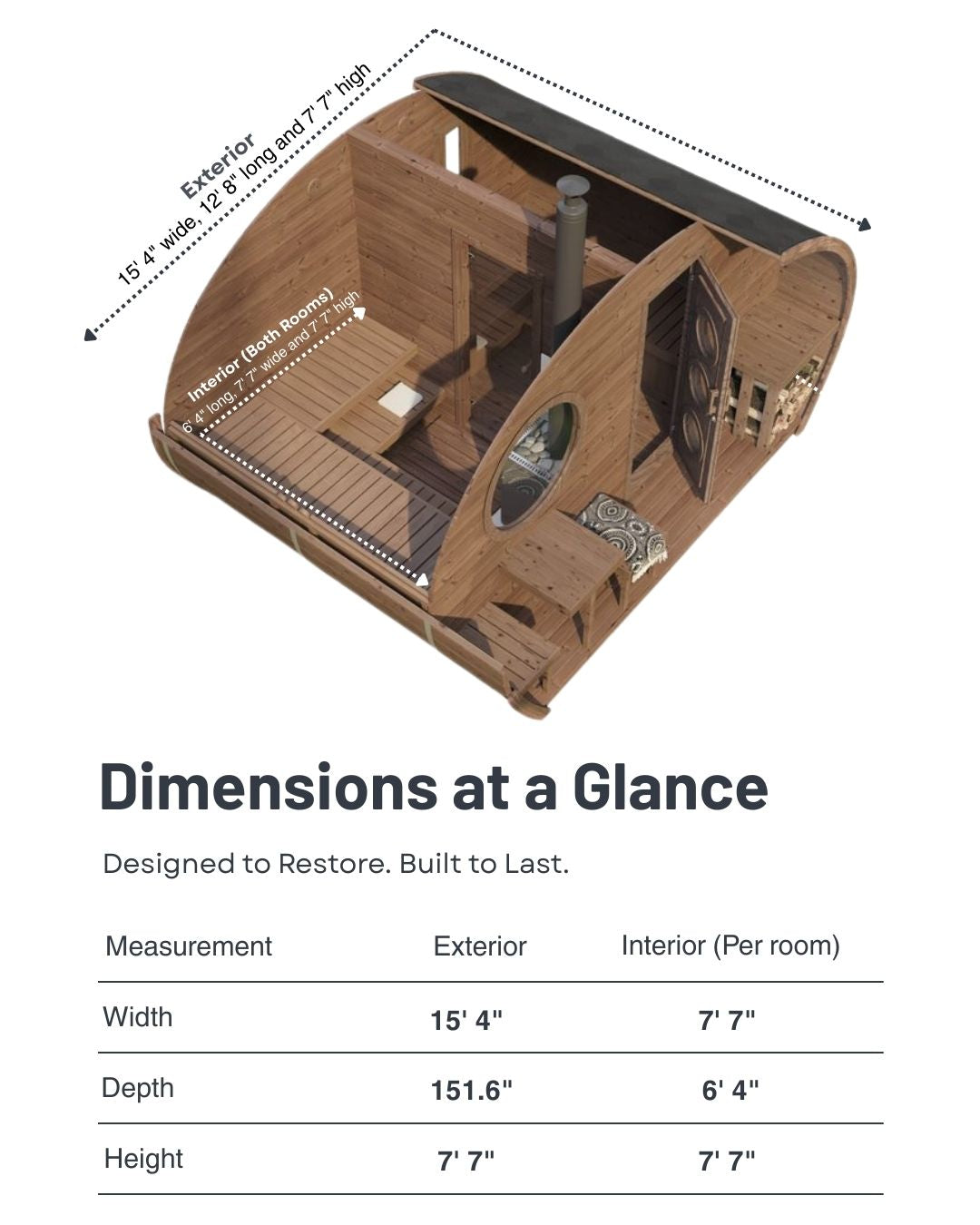 SaunaLife G11 2-Room Outdoor Home Sauna Kit SaunaLife Model G11