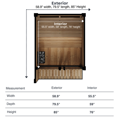SaunaLife GL4 Outdoor Sauna (4 Person)