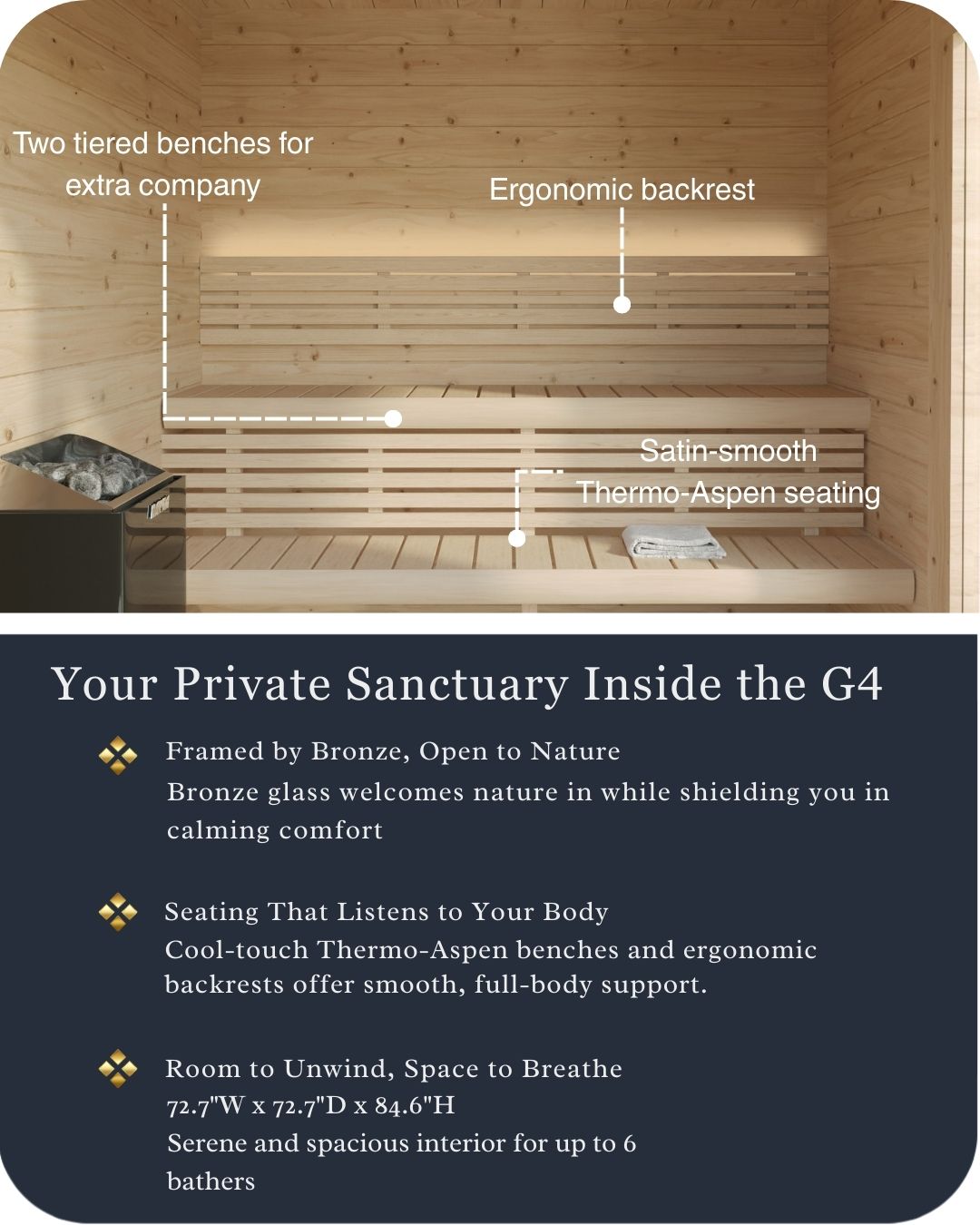 SaunaLife Model G4 Outdoor Sauna (6 person)