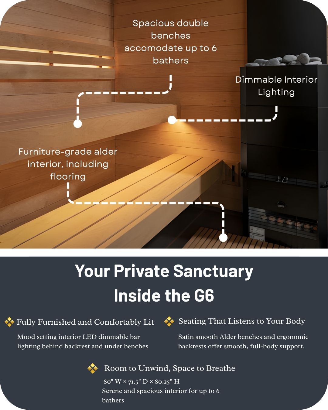 SaunaLife Model G6 Pre-Assembled Outdoor Home Sauna