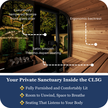 SaunaLife CL5G Outdoor Cube Sauna (4 Person)