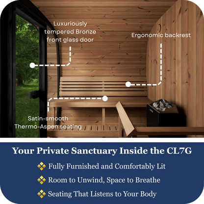 SaunaLife CL7G Outdoor Cube Sauna (6 person)
