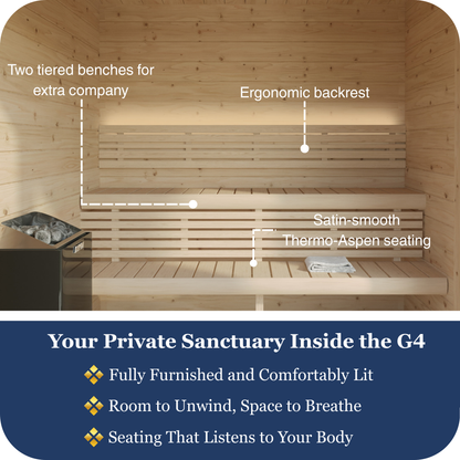 SaunaLife Model G4 Outdoor Sauna (6 person)