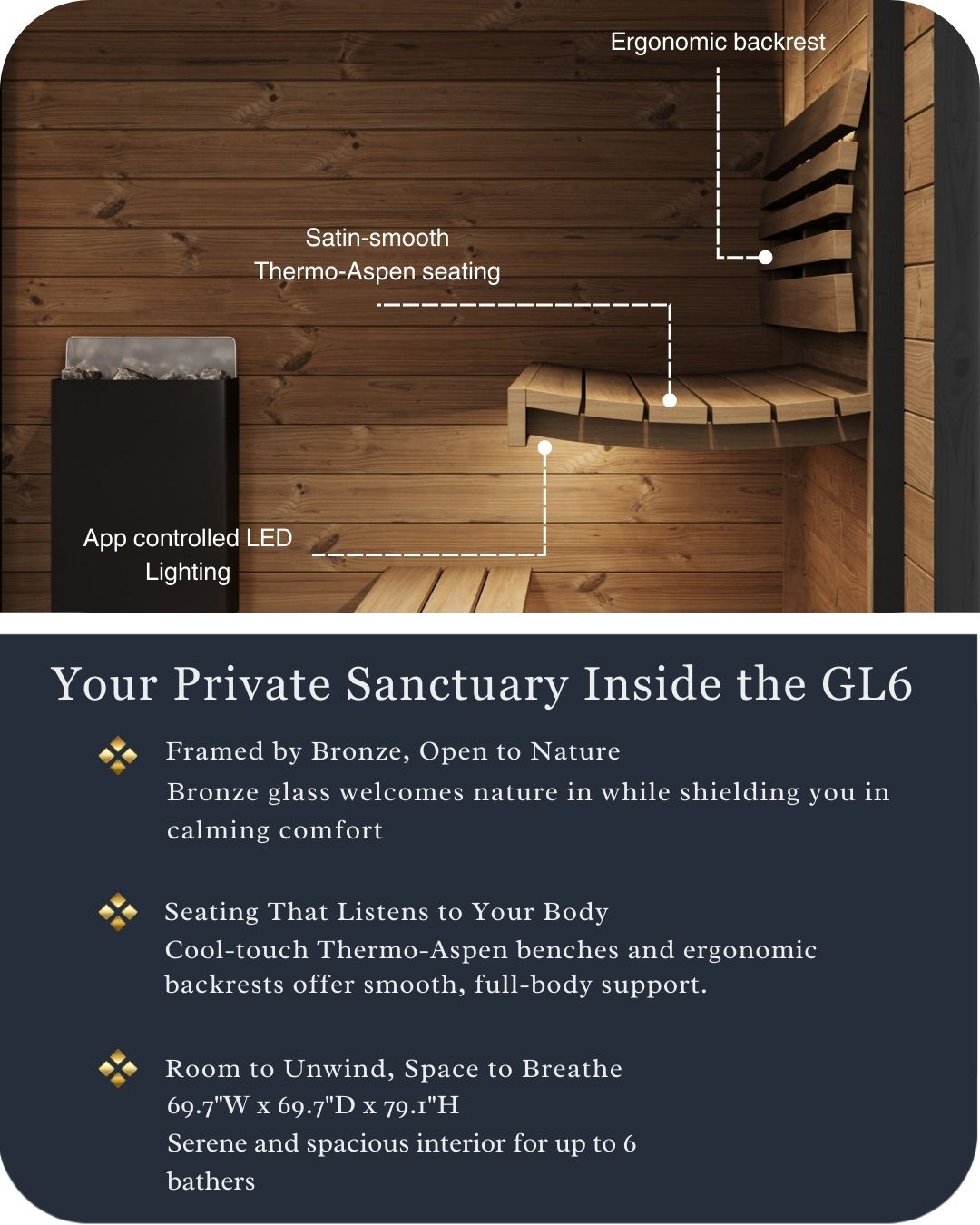 SaunaLife GL6 Outdoor Sauna (6 Person)