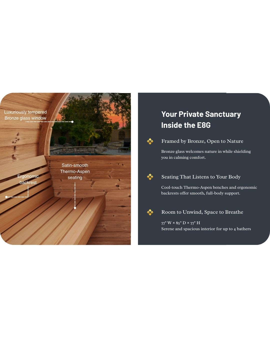 SaunaLife Model E8 Sauna Barrel