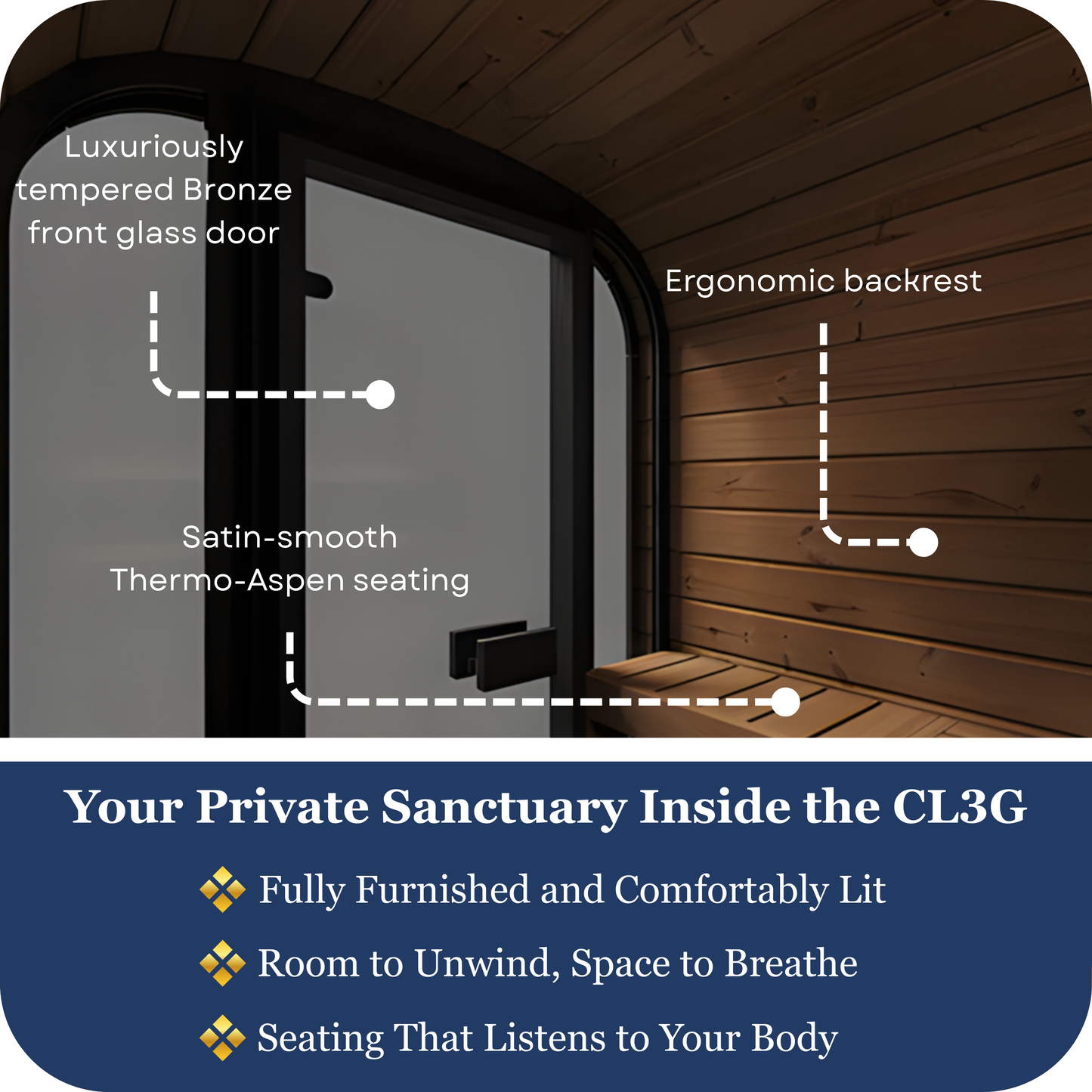 SaunaLife CL3G Outdoor Cube Sauna (2 Person)