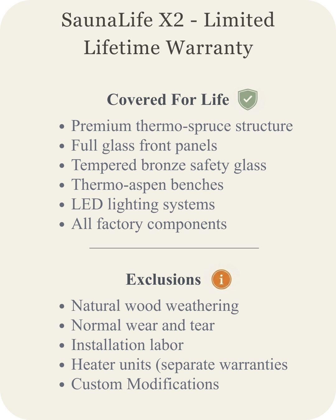SaunaLife X2 Indoor Sauna with Glass Front (2 Person)